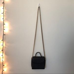 vintage amanda smith navy blue quilted mini purse